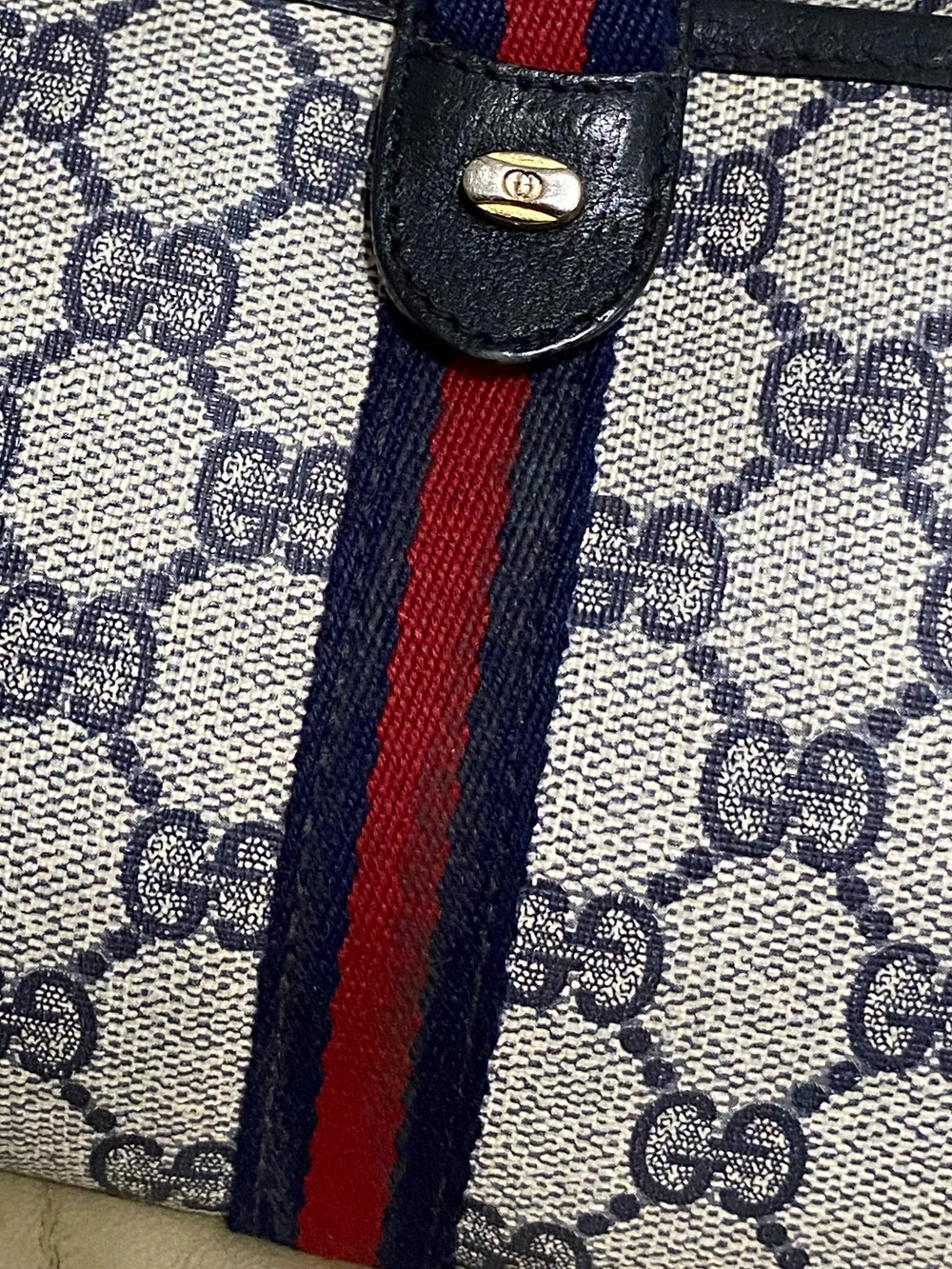 Gucci Vintage Crossbody Small Bag GG Web Stripe Authentic - Picture 3 of 16